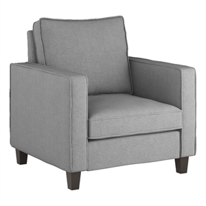 georgia light gray durable fabric upholstered contemporary armchair
