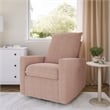 Caillie Pink Boucle Fabric Upholstered Contemporary Glider Recliner Chair