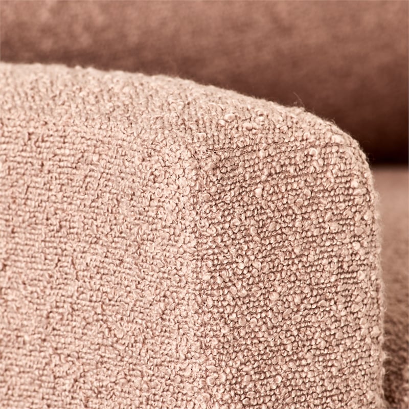 Caillie Pink Boucle Fabric Upholstered Contemporary Glider Recliner Chair