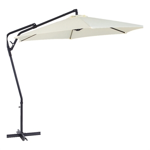 solward 10ft steel frame warm white uv resistant cantilever tilting umbrella