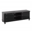 Holland Black Engineered Wood TV Stand with Glass Doors - For TVs up to 75