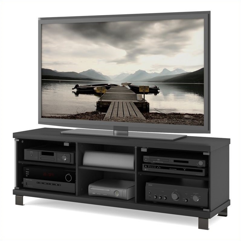 Hollow Core 59 Tv Stand In Midnight Black Hc 5590 Hollow Core 59