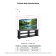 CorLiving Fillmore Black Engineered Wood TV Stand w/ Open Shelves - TVs upto 75