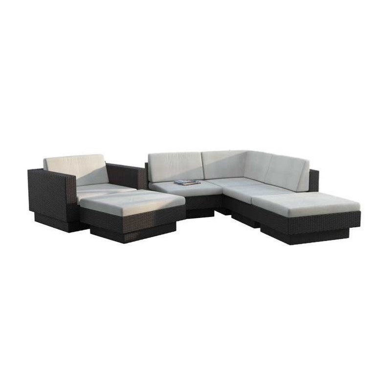 5 Piece Sectional Patio Set in Black Z303TPP