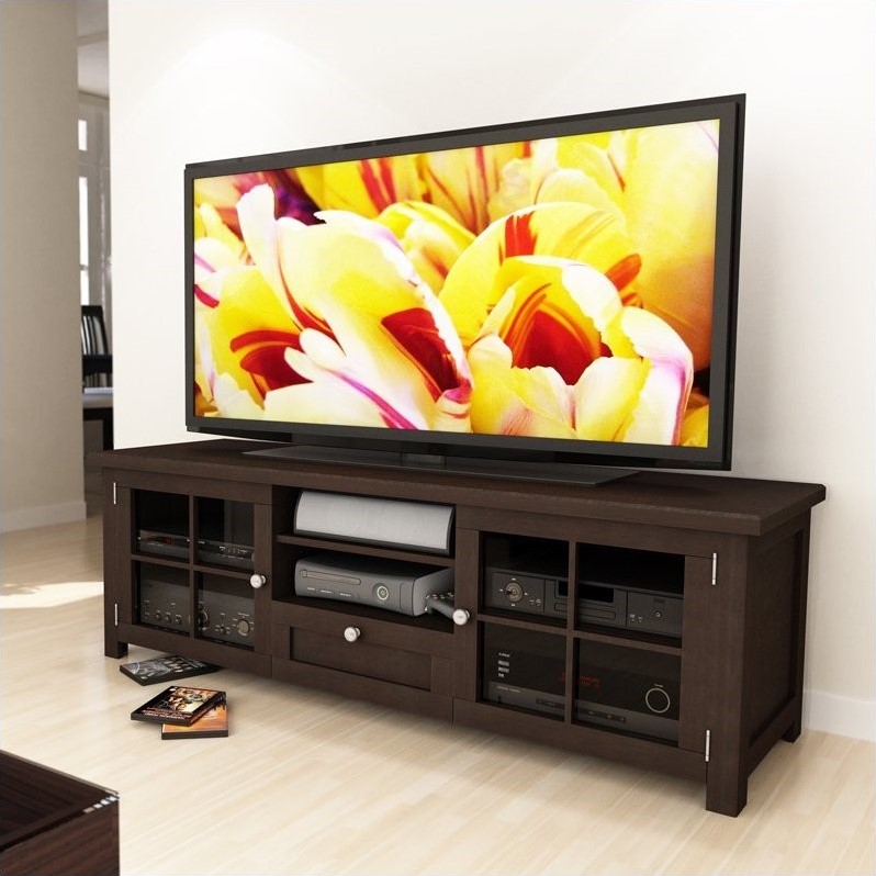 63 Tv Stand In Dark Stained Espresso B 098 Bat 63