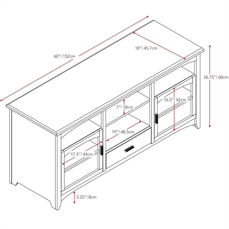 60" TV Stand in Dark Espresso B094PPT