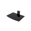 CorLiving Single Component Wall Shelf - Black Tempered Glass