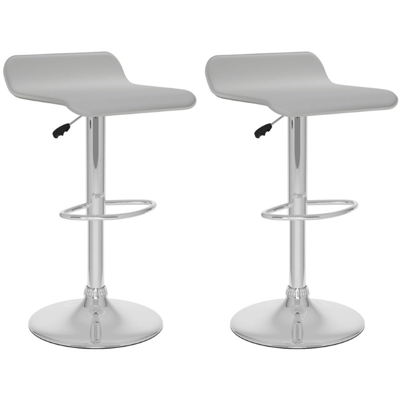 Sonax Corliving Curved Bar Stool In White Leatherette Set Of 2 B Sonax Corliving Curved Bar Stool In White Leatherette Set Of 2