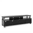 CorLiving Bromley 2 Tier TV Stand in Ravenwood Black - for TVs up to 95