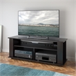 Bakersfield Black Engineered Wood TV Stand with Open Shelves for TVs up to 55