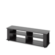 Bakersfield Black Engineered Wood TV Stand with Open Storage For TVs up to 75