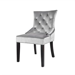 Tufted Accent Chair in Grey (Set of 2)