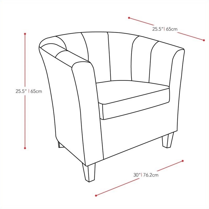 Leather Club Barrel Chair in White LAD715C