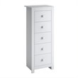 CorLiving Madison Tall Boy Chest of Drawers Dresser in Snow White