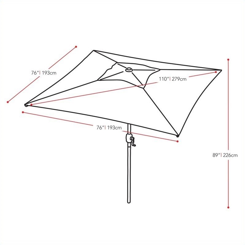 Corliving Square Patio Umbrella In Sand Gray Ppu 330 U