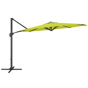 500 Series Lime Green Fabric 11.5ft Deluxe Aluminum Offset Patio Umbrella