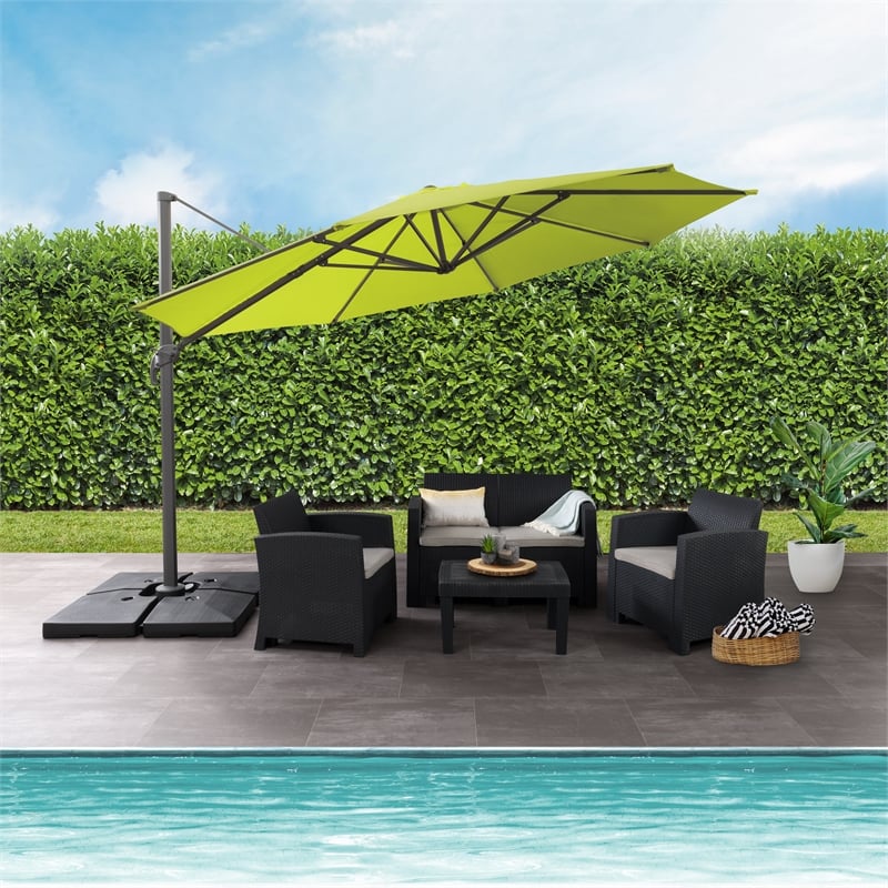 Corliving 11 5ft Uv Resistant Deluxe, Lime Green Umbrella Outdoor Furniture