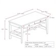 Folio Dark Brown Engineered Wood 2-Drawer Desk with Lower Shelves