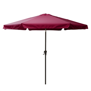 CorLiving 200 Series Wine Red Fabric 10ft Round Tilting Market Patio Umbrella