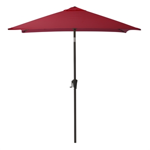 CorLiving 300 Series Wine Red Fabric 6.5ft x 6.5f Square Tilting Patio Umbrella