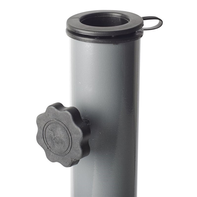 Corliving Patio Umbrella Steel Metal Stand In Gray Ppu 900 U