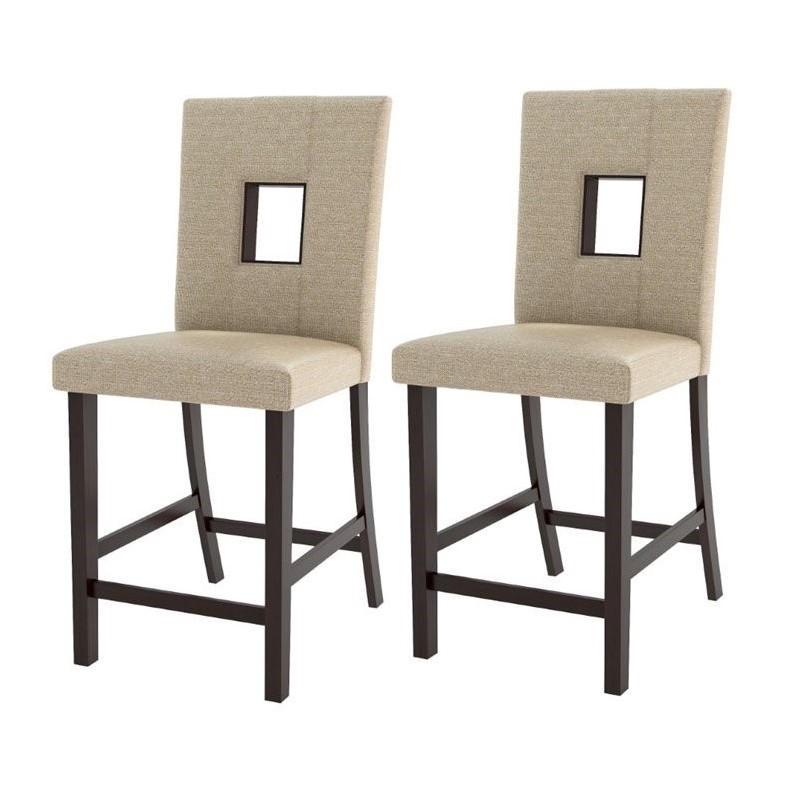 Counter Stool in Woven Cream (Set of 2) DIP460C