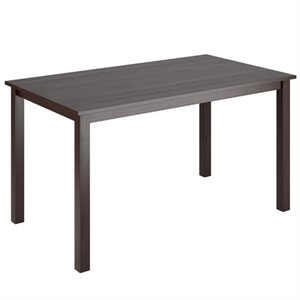 corliving atwood cappuccino stained wood rectangular dining table