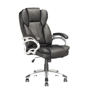 corliving executive office chair in black leatherette