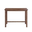 Boraam Wood Sonoma Pub Table in Barnwood Wire-Brush/Brown Finish