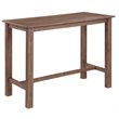 Boraam Wood Sonoma Pub Table in Barnwood Wire-Brush/Brown Finish