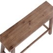 Boraam Wood Sonoma Bench in Barnwood Wire-Brush/Brown Finish