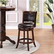 Augusta Counter Height Swivel Counter Stool in Cappuccino and Dark Brown PU