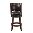 Augusta Counter Height Swivel Counter Stool in Cappuccino and Dark Brown PU