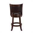 Augusta Counter Height Swivel Counter Stool in Cappuccino and Dark Brown PU