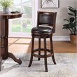 Boraam Augusta Bar Height Swivel Bar Stool in Cappuccino and Dark Brown