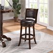 Boraam Augusta Bar Height Swivel Bar Stool in Cappuccino and Dark Brown