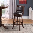 Boraam Augusta Bar Height Swivel Bar Stool in Cappuccino and Dark Brown