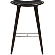 Boraam Wood Lucio Bar Height Stool in Cappuccino Finish with Black Seat