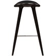 Boraam Wood Lucio Bar Height Stool in Cappuccino Finish with Black Seat