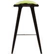 Boraam Wood Lucio Bar Height Stool in Cappuccino Finish with Green Seat