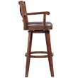 Boraam Wood Broadmoor Swivel Extra Tall Bar Stool in Cappuccino