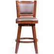 Boraam Wood Broadmoor Bar Height Swivel Bar Stool in Cherry Finish