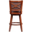 Boraam Wood Broadmoor Bar Height Swivel Bar Stool in Cherry Finish