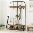 Boraam Wood Annie Hall Tree in Natural and Gray Finish