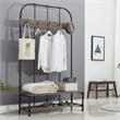 Boraam Wood Annie Hall Tree in Natural and Gray Finish