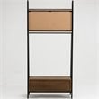 Boraam Wood Carlton Hall Tree in Natural and Black Finish