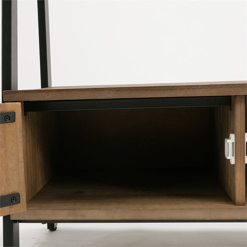 Boraam Wood Carlton Hall Tree in Natural and Black Finish
