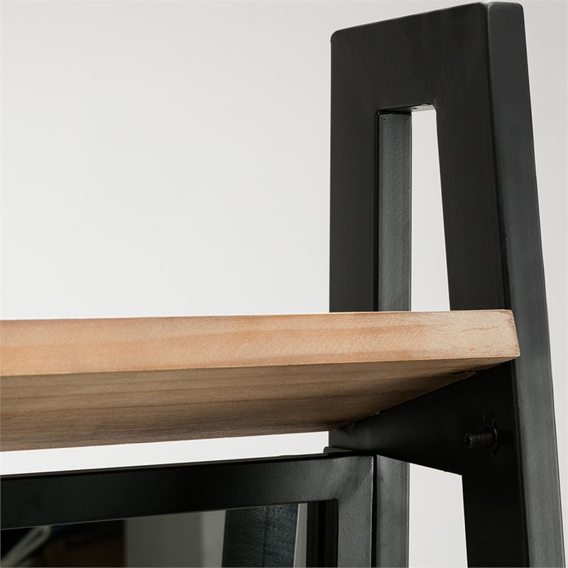 Boraam Wood Carlton Hall Tree in Natural and Black Finish