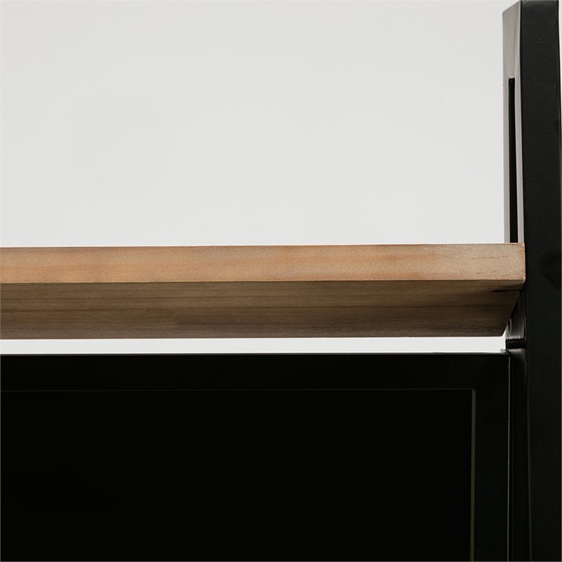 Boraam Wood Carlton Hall Tree in Natural and Black Finish