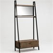Boraam Wood Carlton Hall Tree in Natural and Black Finish